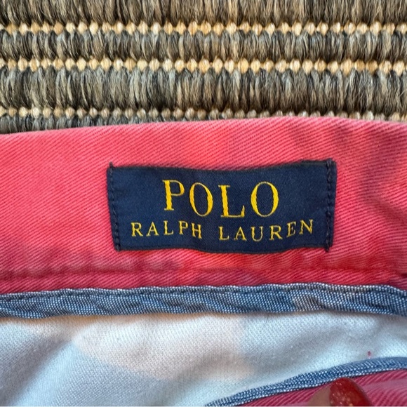 Polo by Ralph Lauren Pink Flat Front Chino Shorts - Picture 2 of 6
